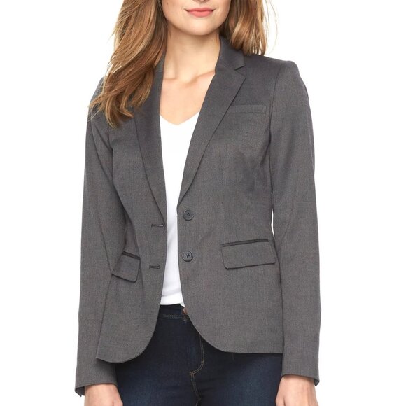 Apt. 9 Women's Two-Button Blazer Suit Jacket Gray - (12) - Picture 1 of 14